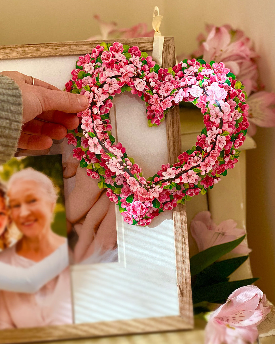 Freshcut Paper Card: MINI Cherry Blossom Heart