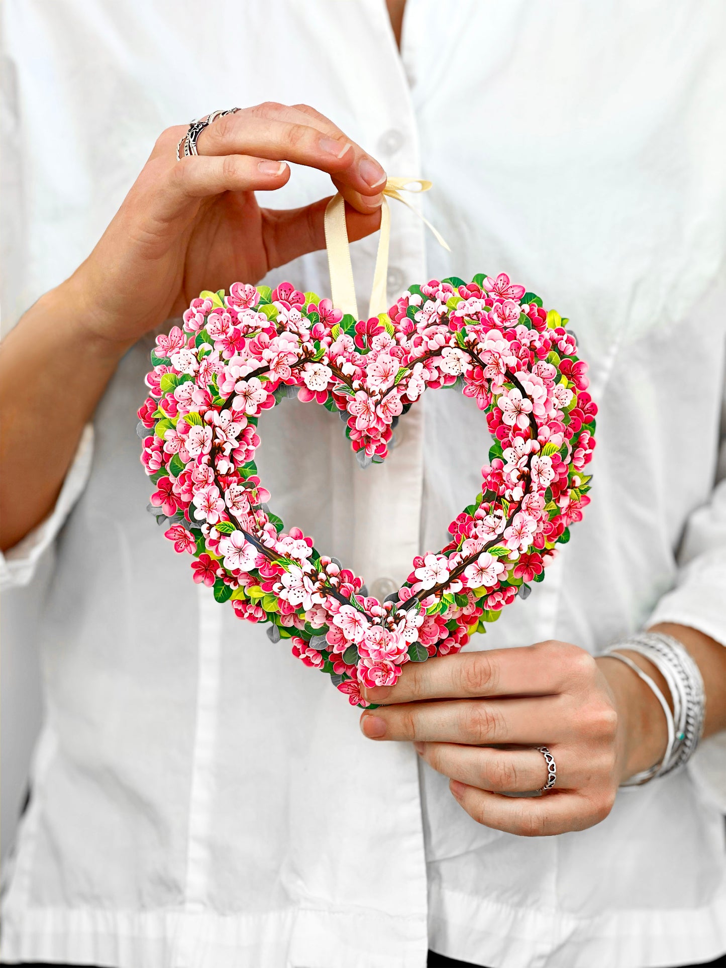 Freshcut Paper Card: MINI Cherry Blossom Heart