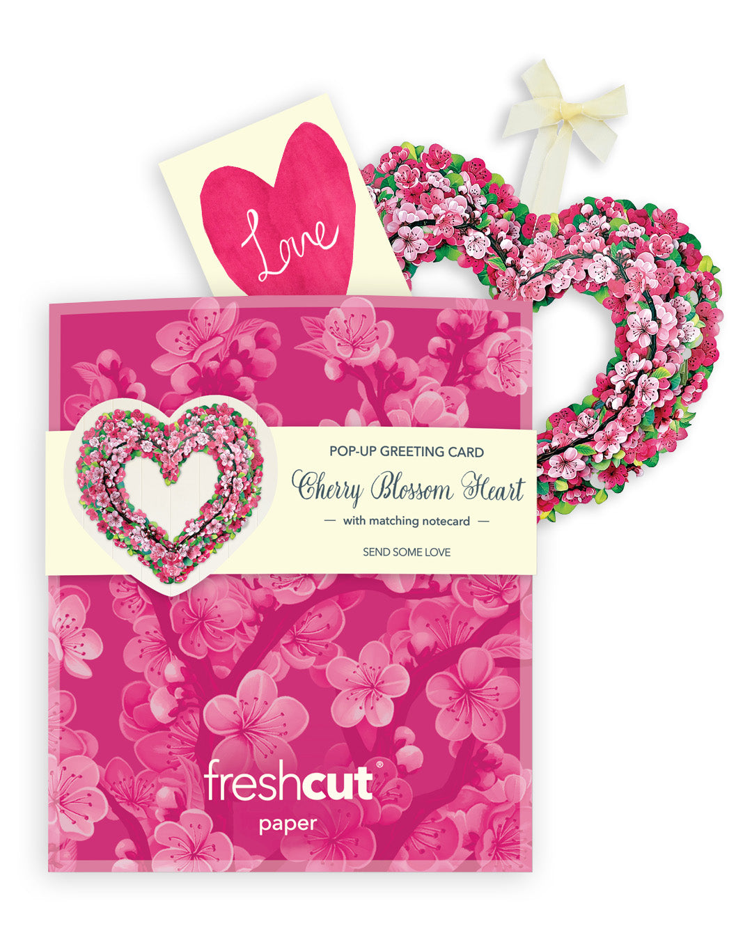 Freshcut Paper Card: MINI Cherry Blossom Heart