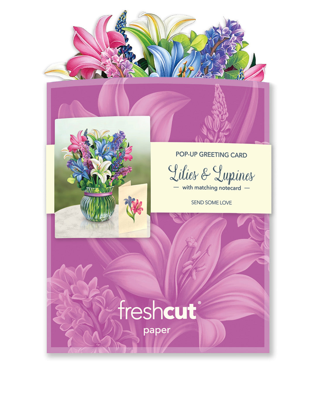 Freshcut Paper Card: MINI Lilies & Lupines
